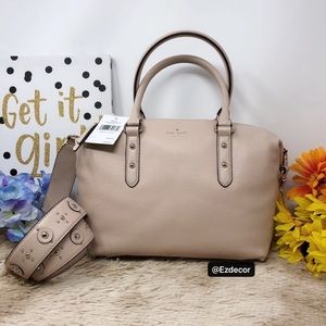 NWT Kate Spade | Mini Layla Leather Satchel Beige